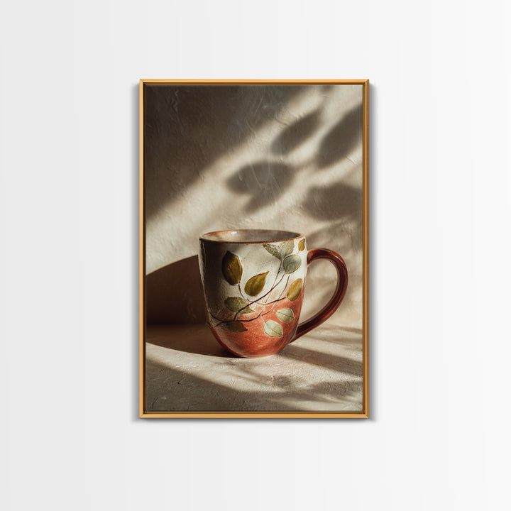 Espresso Cup with Rising Steam and Warm Canvas Print, Coffee Shop Art, Gothic Home Decor, Cafe Decor, Fine Art, Cafe, CSA-2x3-9