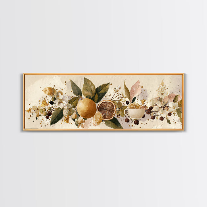 Two Cups Facing Each Other Canvas Print, Coffee Shop Art, Kitchen Wall Decor, Cafe Decor, Oil Painting, Cafe, Fine Art Print, CSA-3x1-29