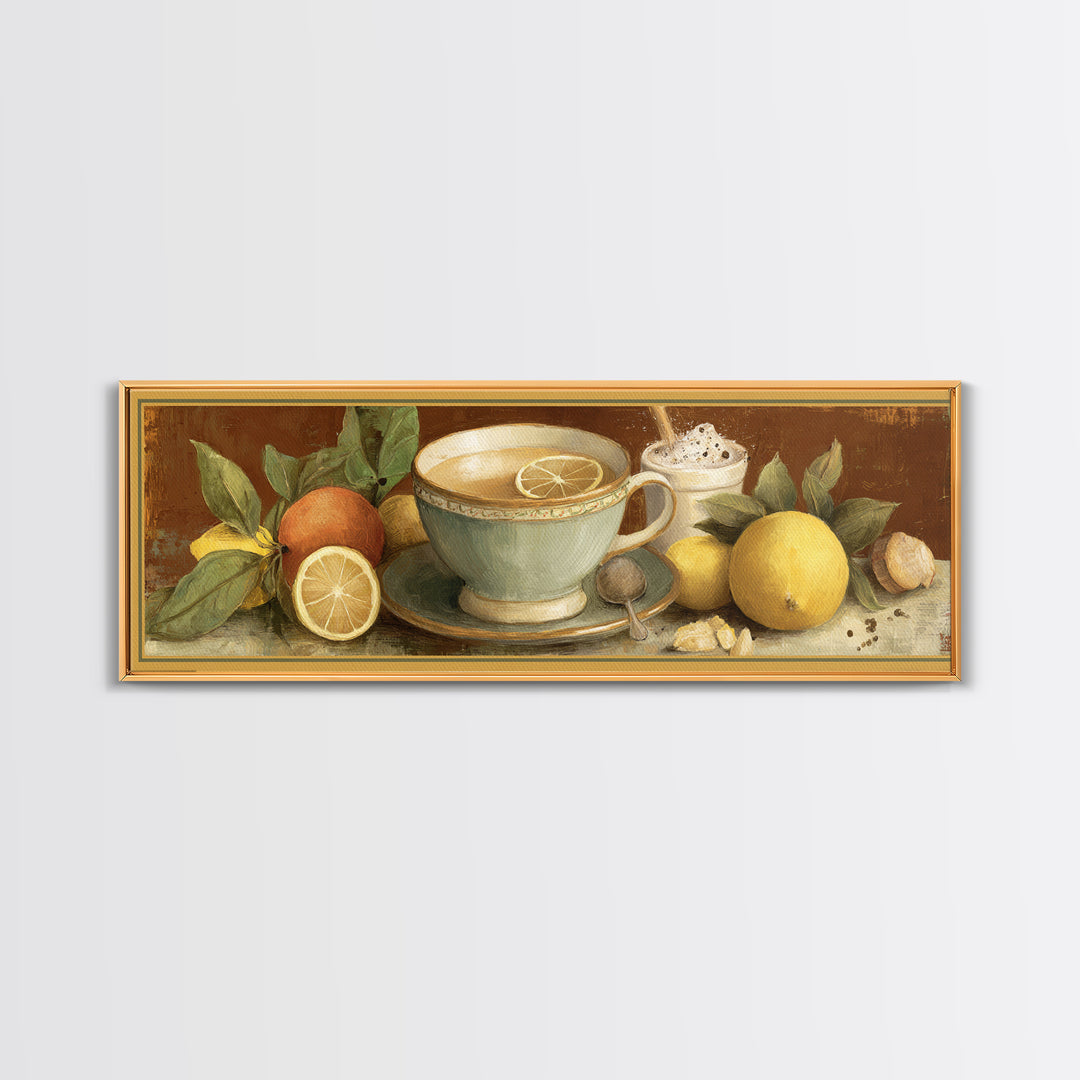 Retro Cafe Poster Coffee Cup Graphic Framed Canvas Print, Coffee Shop Art, Digital Wall Art, Cafe Decor, Fine Art, Cafe, CSA-3x1-47