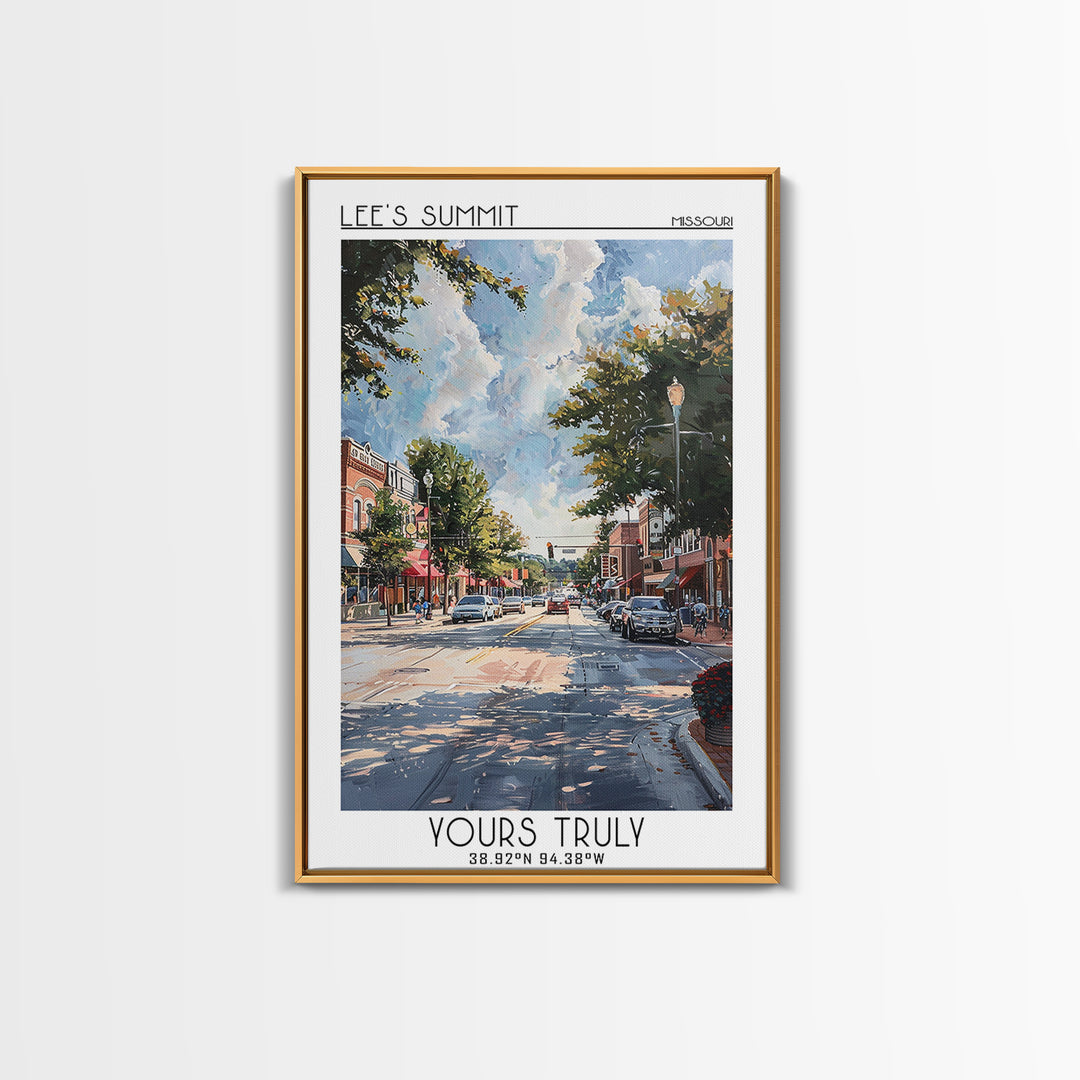 Lees Summit Travel Poster, Canvas Print, City Travel Poster, Travel Wall Decor, Living Room Wall Art, Travel Posters, Retro Wall Art