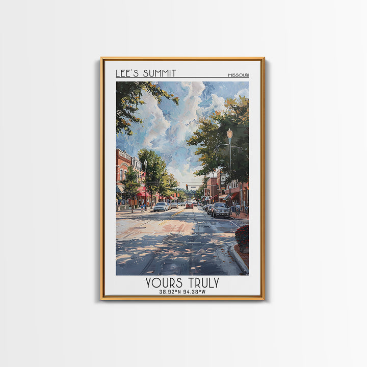 Lees Summit Travel Poster, Canvas Print, City Travel Poster, Travel Wall Decor, Living Room Wall Art, Travel Posters, Retro Wall Art