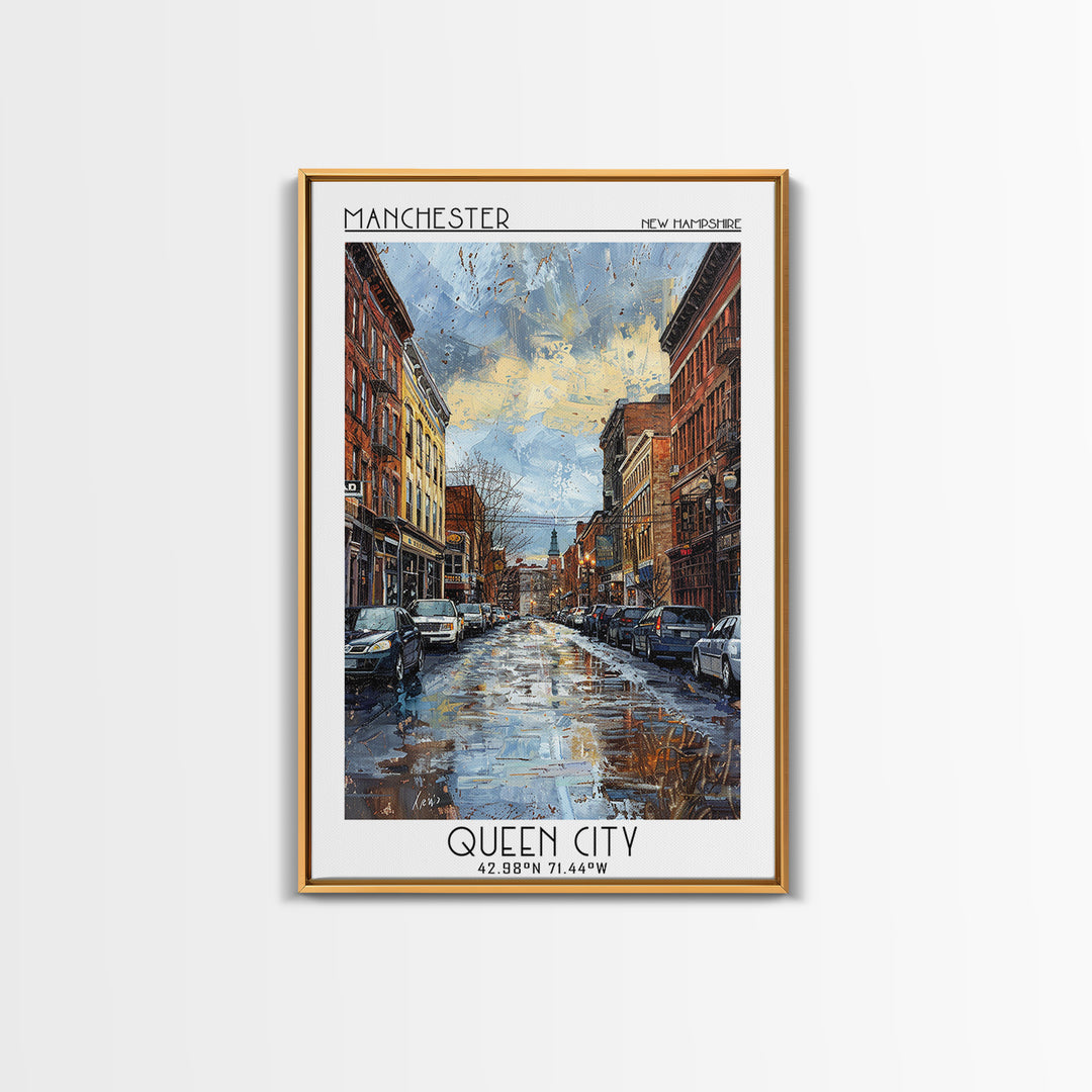 Manchester Travel Poster, Canvas Print, City Travel Poster, Travel Wall Art, Art Print, Fine Art Print, Retro Wall Art, Travel Decor