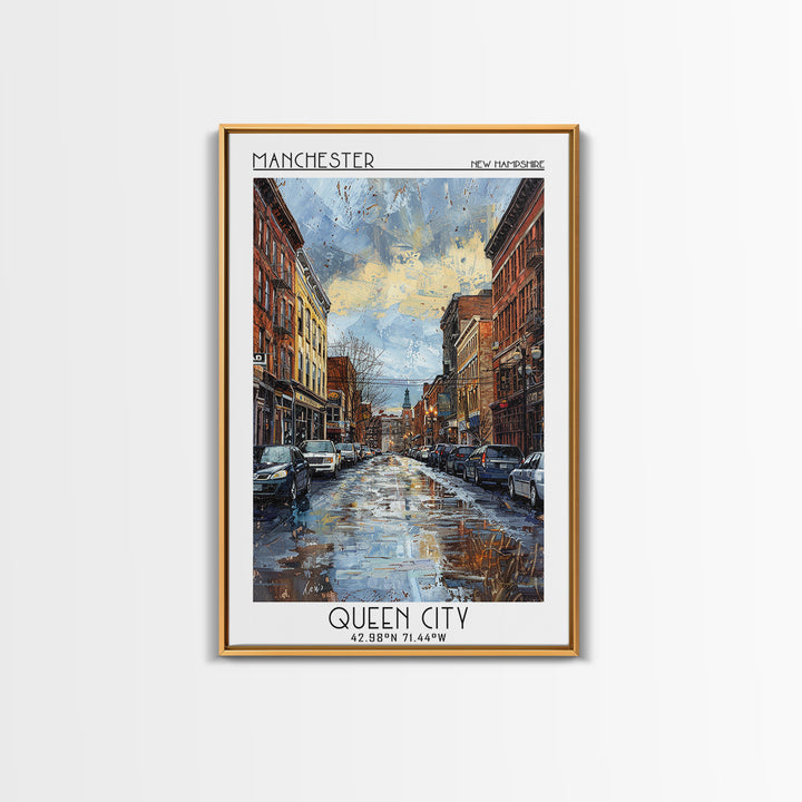 Manchester Travel Poster, Canvas Print, City Travel Poster, Travel Wall Art, Art Print, Fine Art Print, Retro Wall Art, Travel Decor