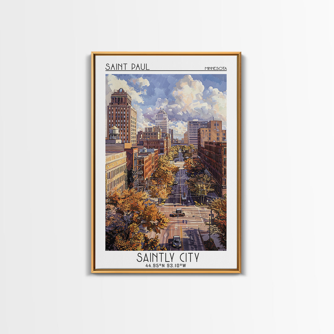 Saint Paul Travel Poster, Canvas Print, Travel Wall Art, City Wall Art, Vintage Travel Art, Travel Print, Art Print, Wanderlust Gift