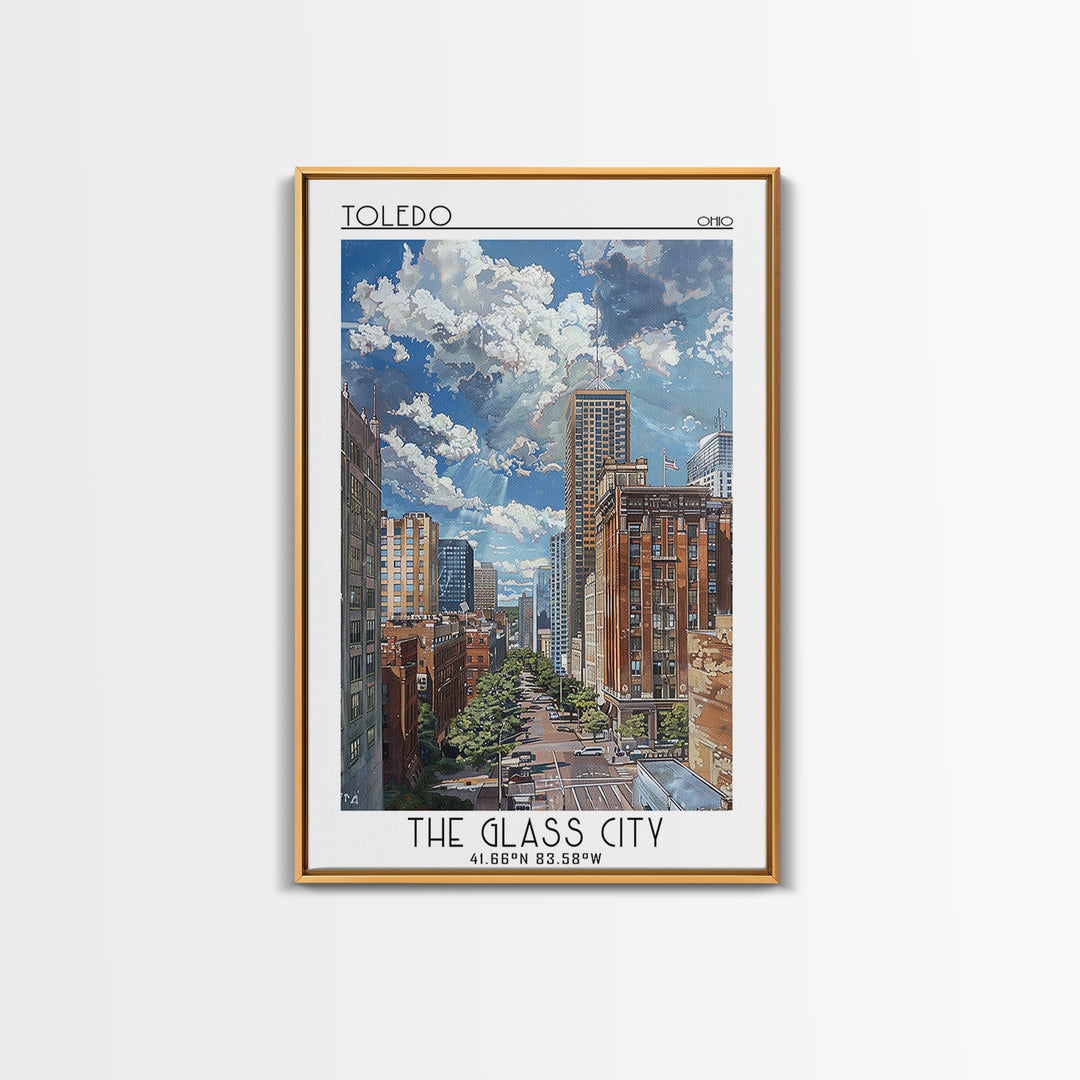 Toledo Travel Poster, Canvas Print, Travel Prints, Landscape Art, Travel Wall Art, Retro Travel Poster, Vintage Travel, Poster Print