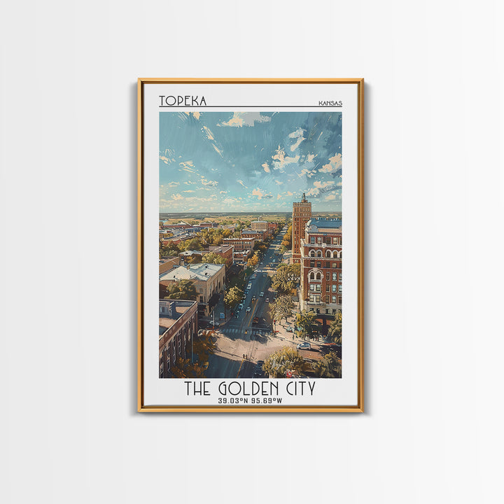 Topeka Travel Poster, Canvas Print, City Travel Poster, Travel Wall Art, Vintage City Poster, Living Room Wall Art, Gallery Wall Set