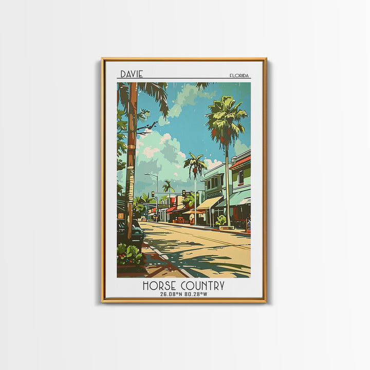 Davie Travel Poster, Canvas Print, Poster Print, Travel Wall Art, Vintage Travel Art, Vintage Posters, Travel Prints, Vintage Poster