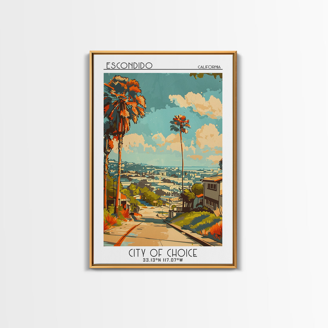 Escondido Travel Poster, Canvas Print, Poster Print, Travel Wall Art, Vintage Posters, Travel Posters, Fine Art Print, Landscape Art