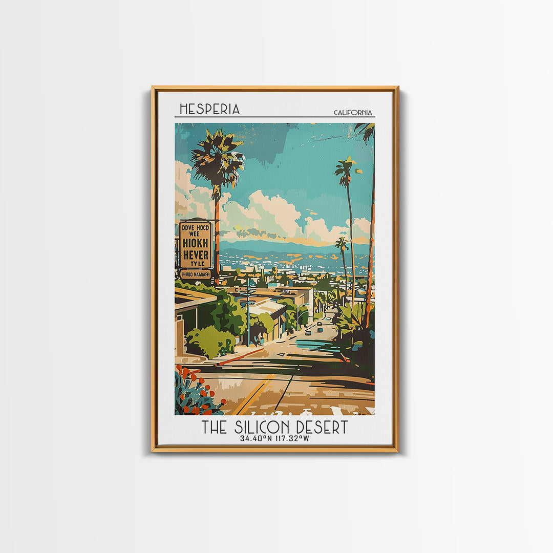 Hesperia California Travel Poster, Canvas Print, Poster Print, Travel Wall Art, Travel Print, Vintage Travel Art, City Travel Poster
