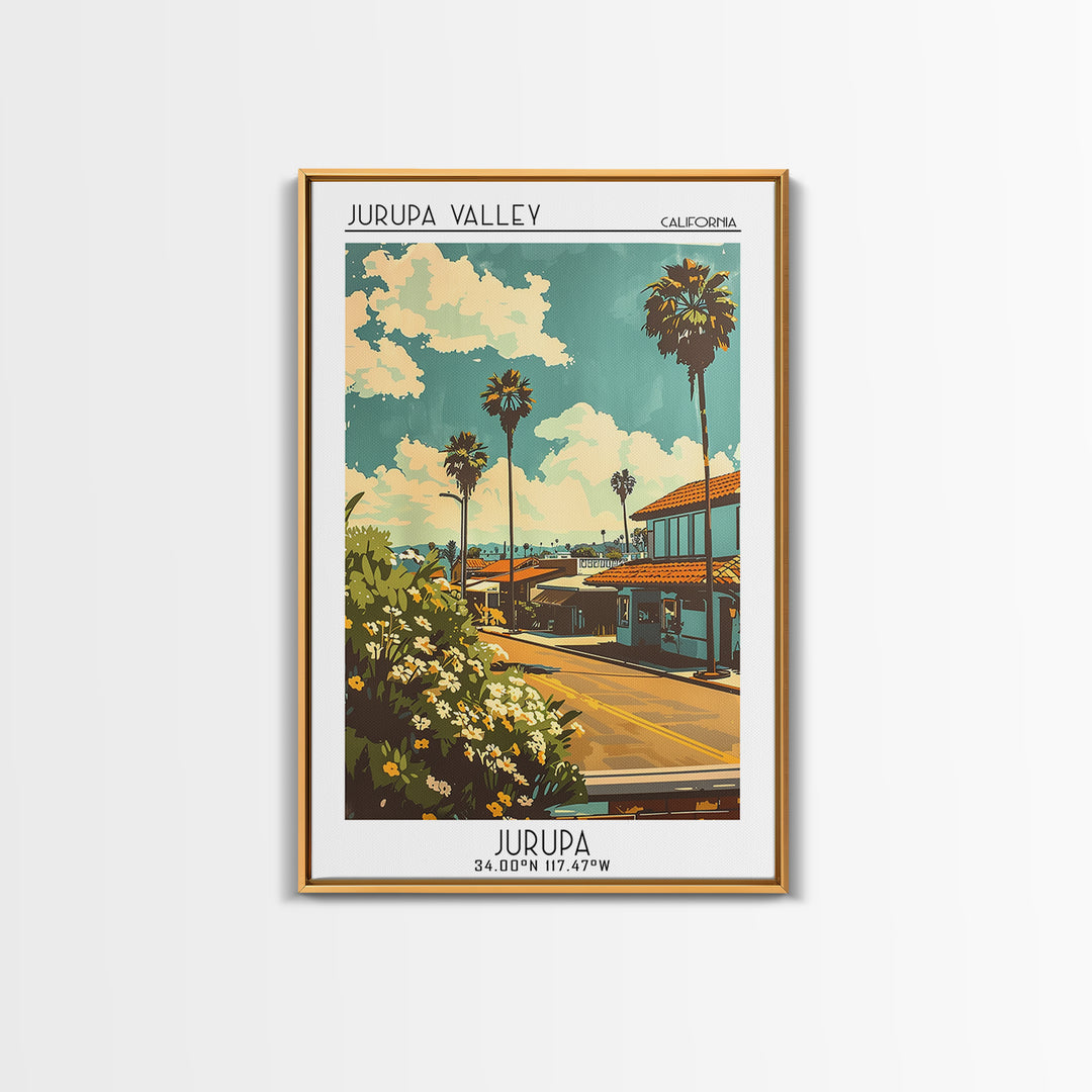 Jurupa Valley California Travel Poster, Canvas Print, Retro Travel Poster, City Wall Art, Minimalist Poster, Travel Print, Art Print