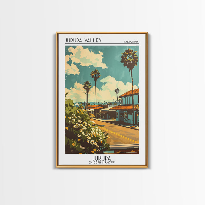 Jurupa Valley California Travel Poster, Canvas Print, Retro Travel Poster, City Wall Art, Minimalist Poster, Travel Print, Art Print