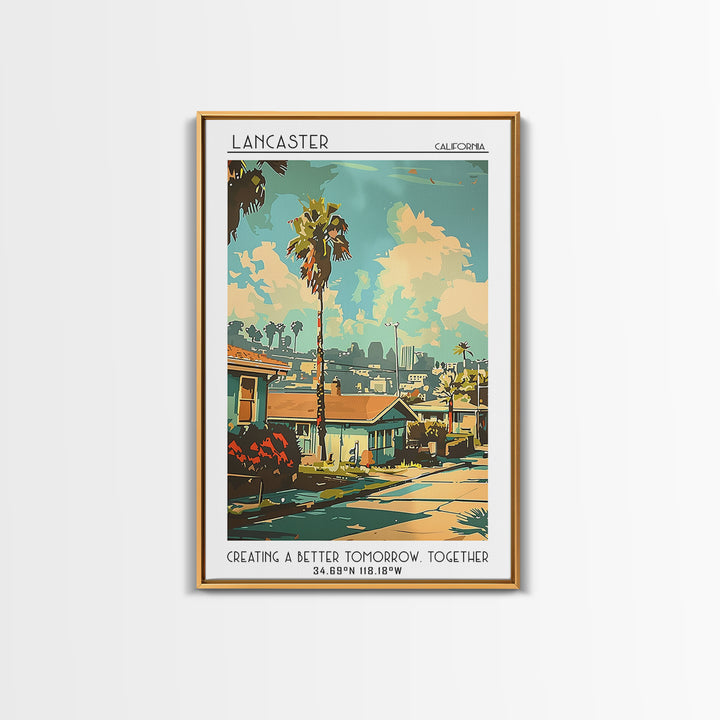 Lancaster Travel Poster, Canvas Print, Travel Prints, Landscape Art, City Travel Poster, Travel Decor, Travel Print, Travel Wall Art