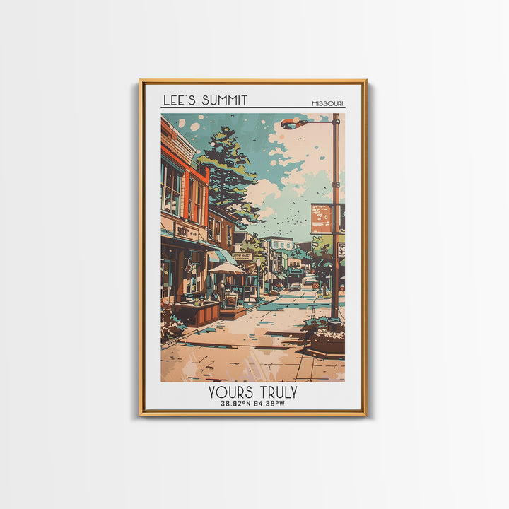 Lees Summit Travel Poster, Canvas Print, City Travel Poster, Travel Wall Art, Travel Posters, Wall Art, Retro Wall Art, Poster Print