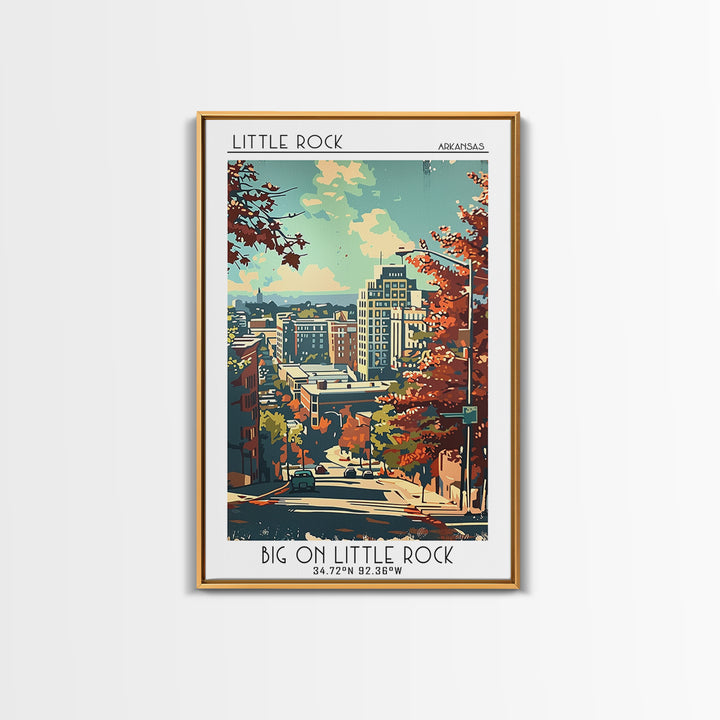 Little Rock Travel Poster, Canvas Print, Travel Wall Art, City Wall Art, City Illustration, Travel Print, Travel Posters, Poster Art