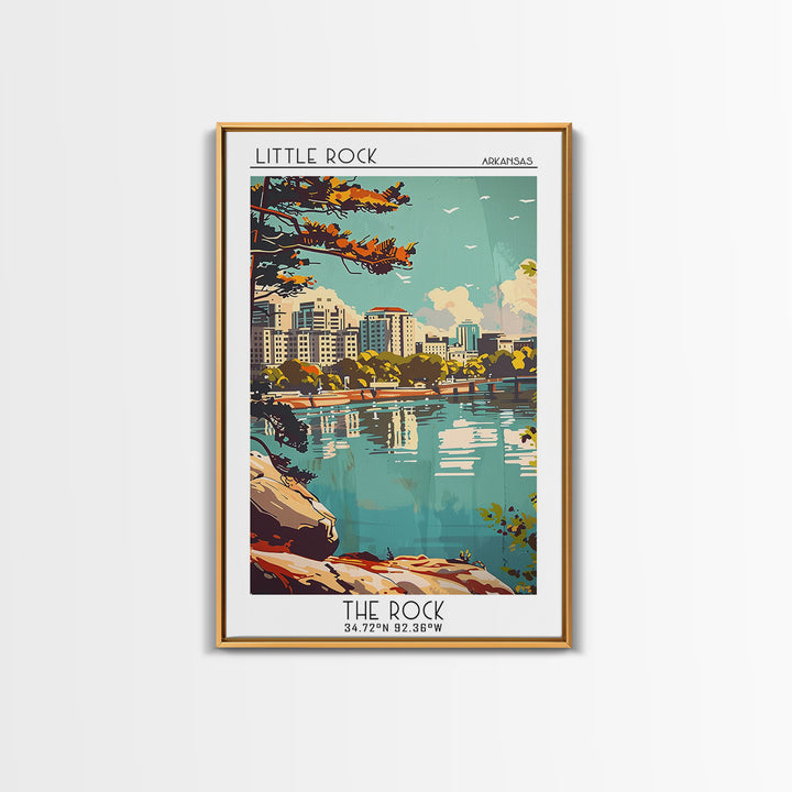 Little Rock Arkansas Travel Poster, Canvas Print, Poster Print, Travel Wall Art, Travel Wall Decor, Gallery Wall Set, Retro Wall Art