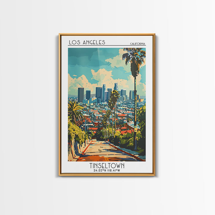 Los Angeles California Travel Poster, Canvas Print, Poster Print, Travel Wall Art, Modern Wall Decor, Gallery Wall Set, Travel Print