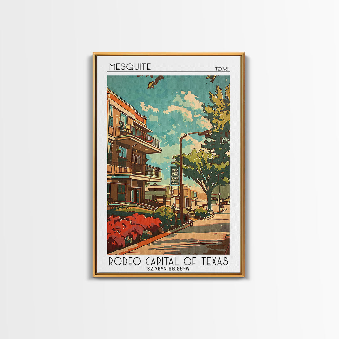 Mesquite Texas Travel Poster, Canvas Print, City Travel Poster, Travel Wall Art, Minimalist Poster, Travel Prints, Home Office Decor