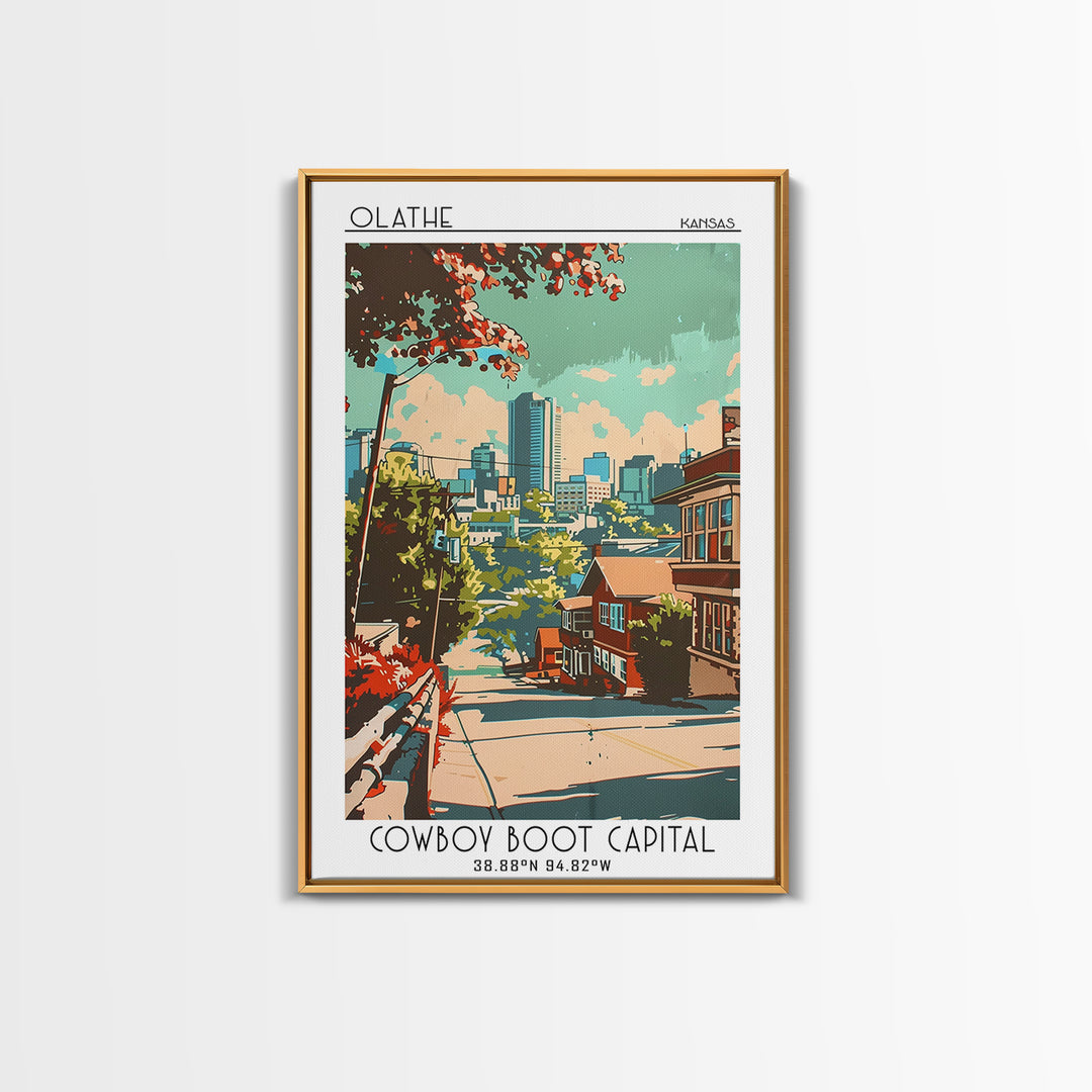 Olathe Travel Poster, Canvas Print, Travel Wall Art, City Wall Art, City Art Print, Wall Art, City Travel Poster, Vintage Travel Art