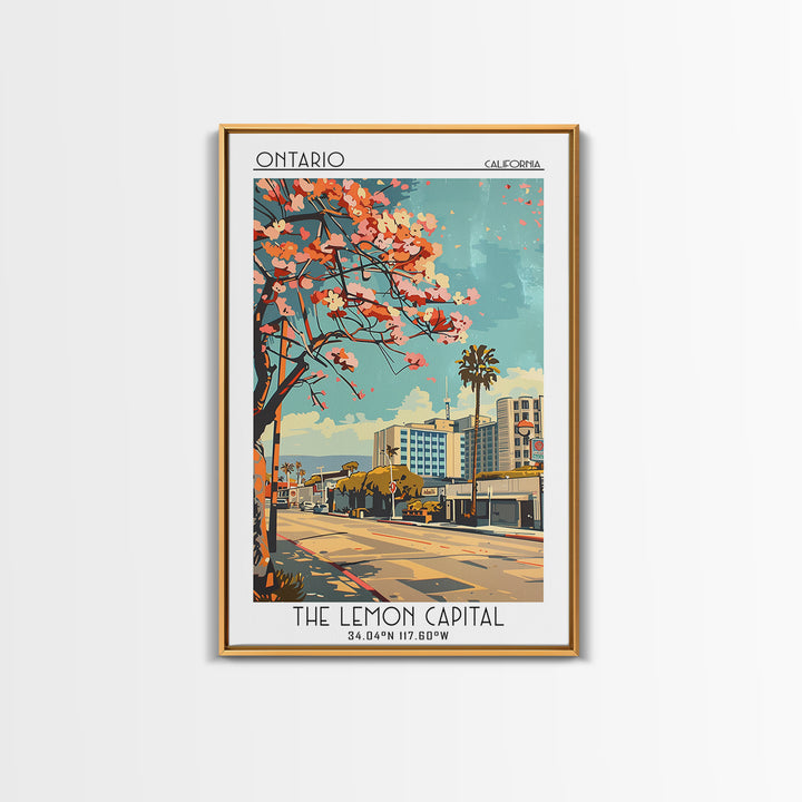 Ontario California Travel Poster, Canvas Print, City Travel Poster, Travel Wall Art, Vintage Travel Art, Poster Print, Landscape Art