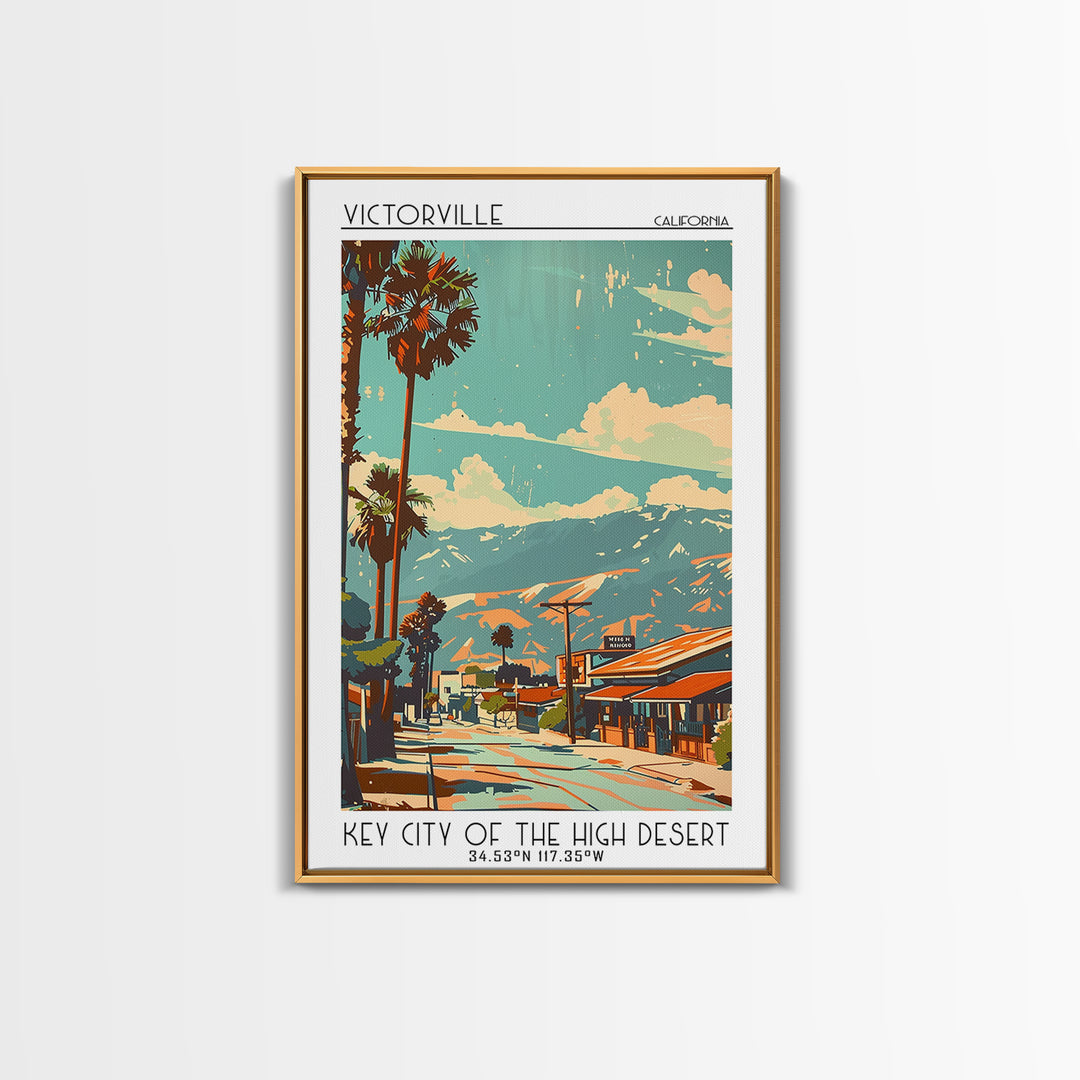 Victorville California Travel Poster, Canvas Print, Vintage Travel Print, City Wall Art, Poster Art, Travel Posters, Vintage Posters