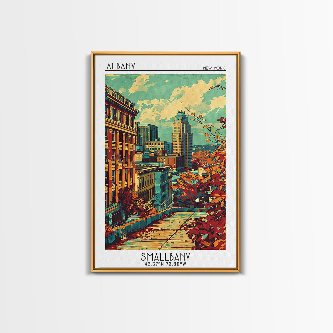 Albany Travel Poster, Canvas Print, Retro Wall Art, Travel Print, Landscape Art, Vintage Travel Print, Travel Posters, Travel Prints