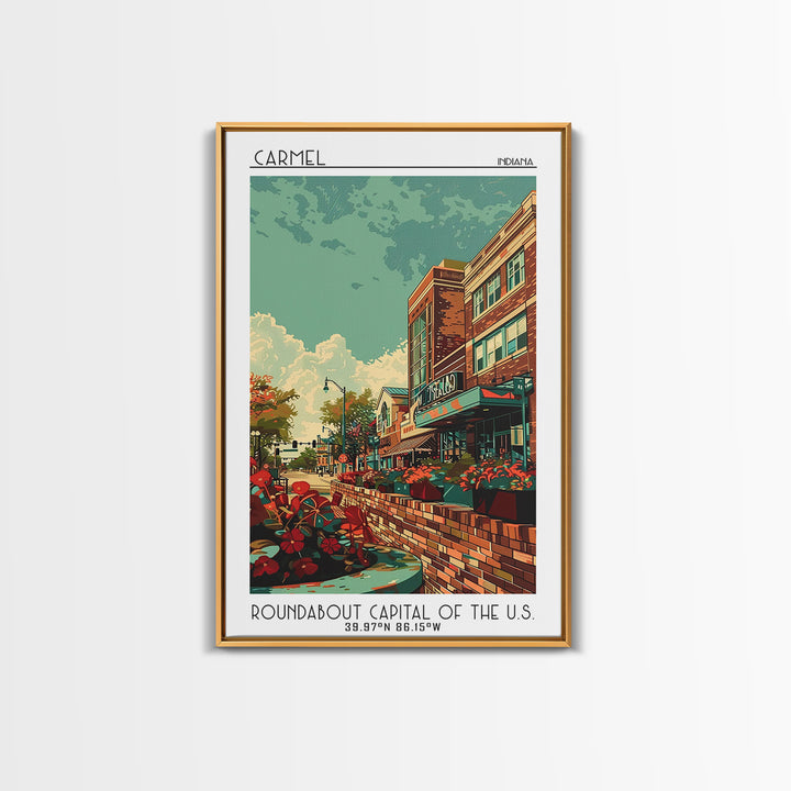 Carmel Travel Poster, Canvas Print, Retro Travel Poster, City Wall Art, Wanderlust Gift, Travel Posters, Poster Print, Landscape Art