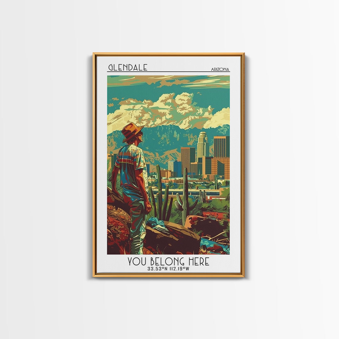 Glendale Travel Poster, Canvas Print, Vintage Travel Print, City Wall Art, Retro Travel Print, Vintage City Poster, Travel Art Print