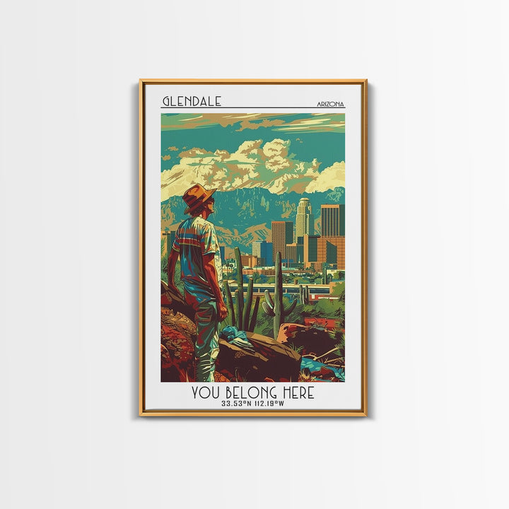 Glendale Travel Poster, Canvas Print, Vintage Travel Print, City Wall Art, Retro Travel Print, Vintage City Poster, Travel Art Print