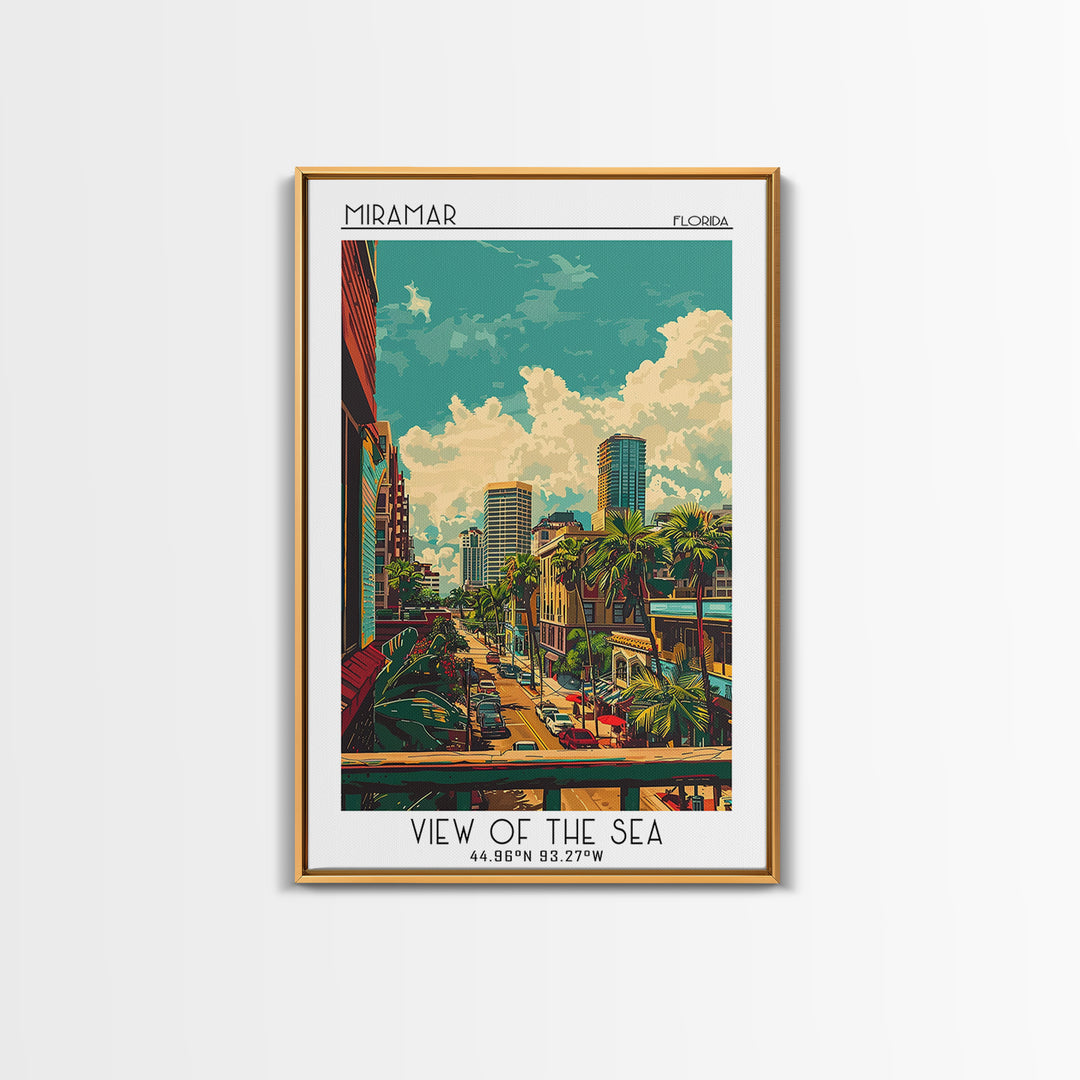Miramar Travel Poster, Canvas Print, City Travel Poster, Travel Wall Art, Vintage Poster, Fine Art Print, Poster Art, Vintage Travel