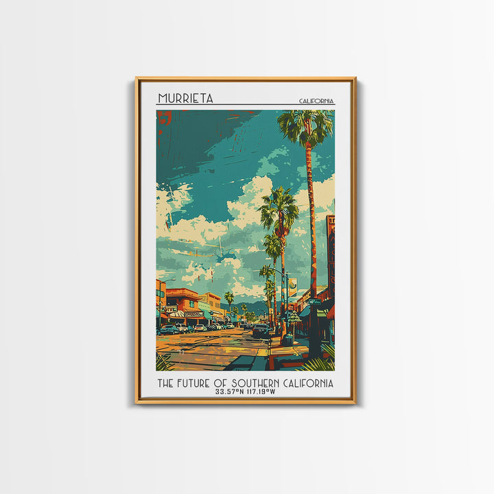 Murrieta Travel Poster, Canvas Print, City Travel Poster, Vintage City Poster, Travel Posters, Travel Wall Art, Vintage Travel Print