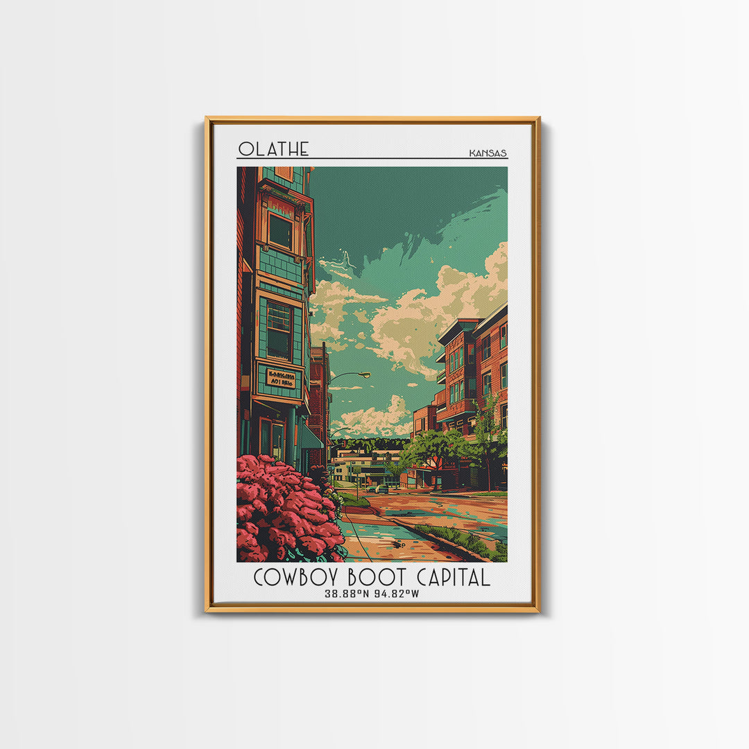 Olathe Travel Poster, Canvas Print, City Travel Poster, Travel Wall Art, Modern Wall Decor, Retro Travel Print, Living Room Wall Art