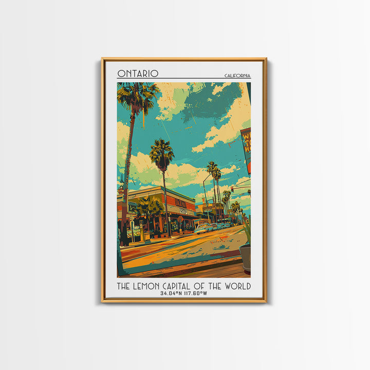 Ontario Travel Poster, Canvas Print, City Travel Poster, Travel Wall Art, Fine Art Print, Living Room Wall Art, Watercolor Cityscape