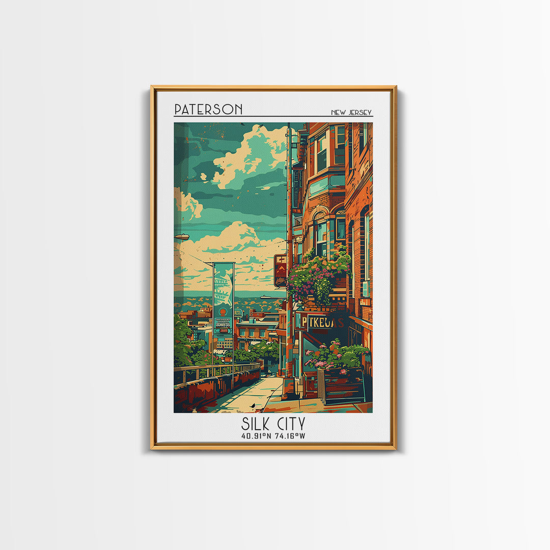 Paterson Travel Poster, Canvas Print, Travel Wall Decor, Minimalist Poster, Travel Wall Art, Travel Prints, Poster Art, Poster Print