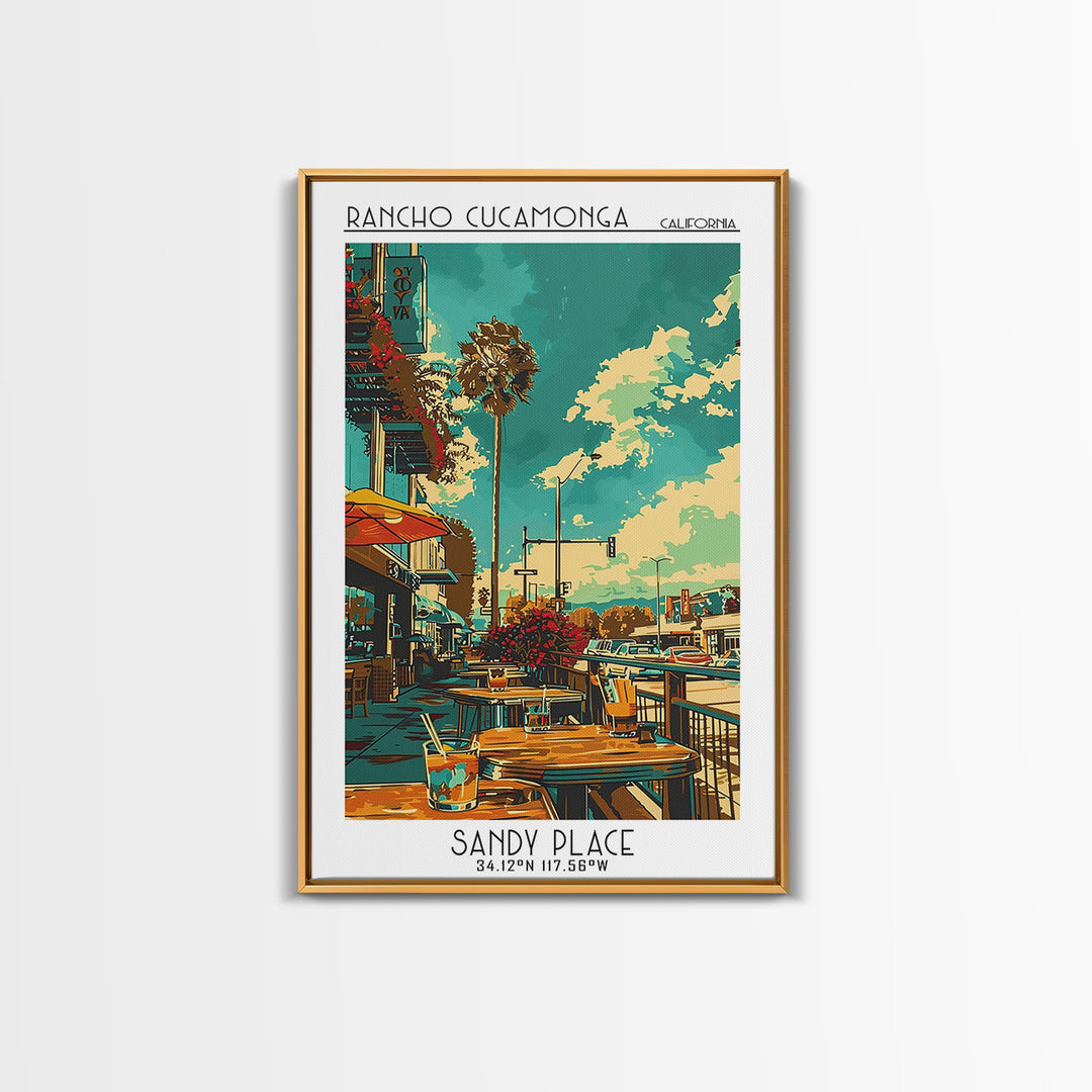 Rancho Cucamonga Travel Poster, Canvas Print, City Travel Poster, Travel Wall Decor, Poster Art, Mid Century Wall Art, Landscape Art