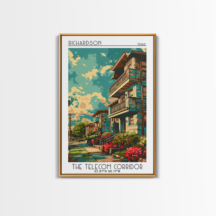 Richardson Travel Poster, Framed Canvas Print, Travel Prints, Landscape Art, Home Office Decor, Poster Art, Poster Print, Home Decor