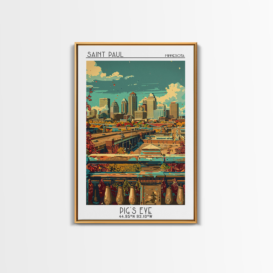 Saint Paul Travel Poster, Canvas Print, Vintage Travel Print, City Wall Art, Living Room Wall Art, Retro Travel Poster, Poster Print