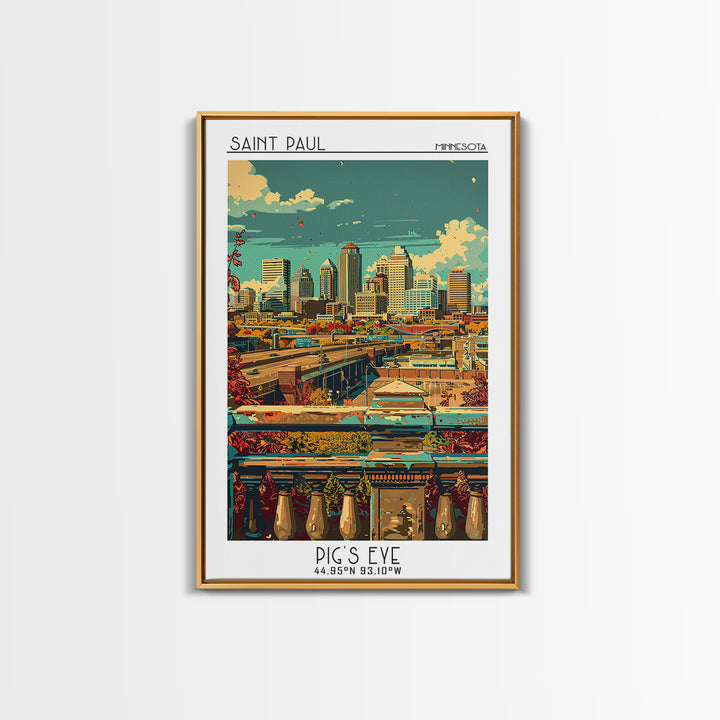 Saint Paul Travel Poster, Canvas Print, Vintage Travel Print, City Wall Art, Living Room Wall Art, Retro Travel Poster, Poster Print