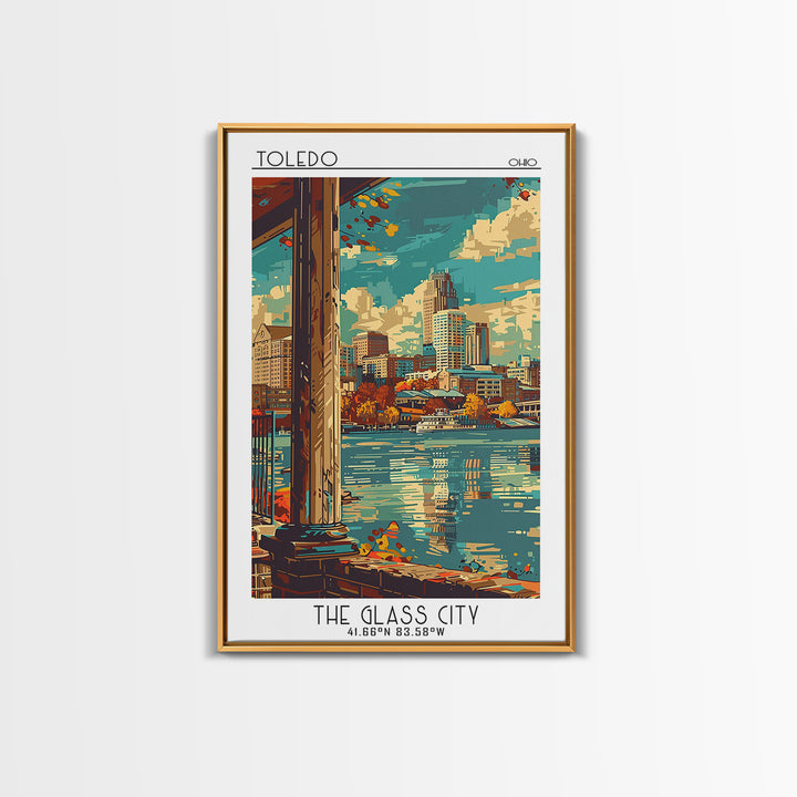 Toledo Travel Poster, Canvas Print, Travel Prints, Landscape Art, Living Room Wall Art, Vintage Travel Art, Wall Art, Vintage Travel