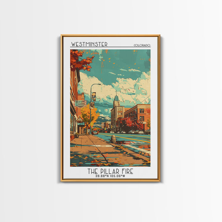Westminster Travel Poster, Canvas Print, Retro Wall Art, Travel Print, Watercolor Cityscape, Mid Century Wall Art, Travel Wall Decor