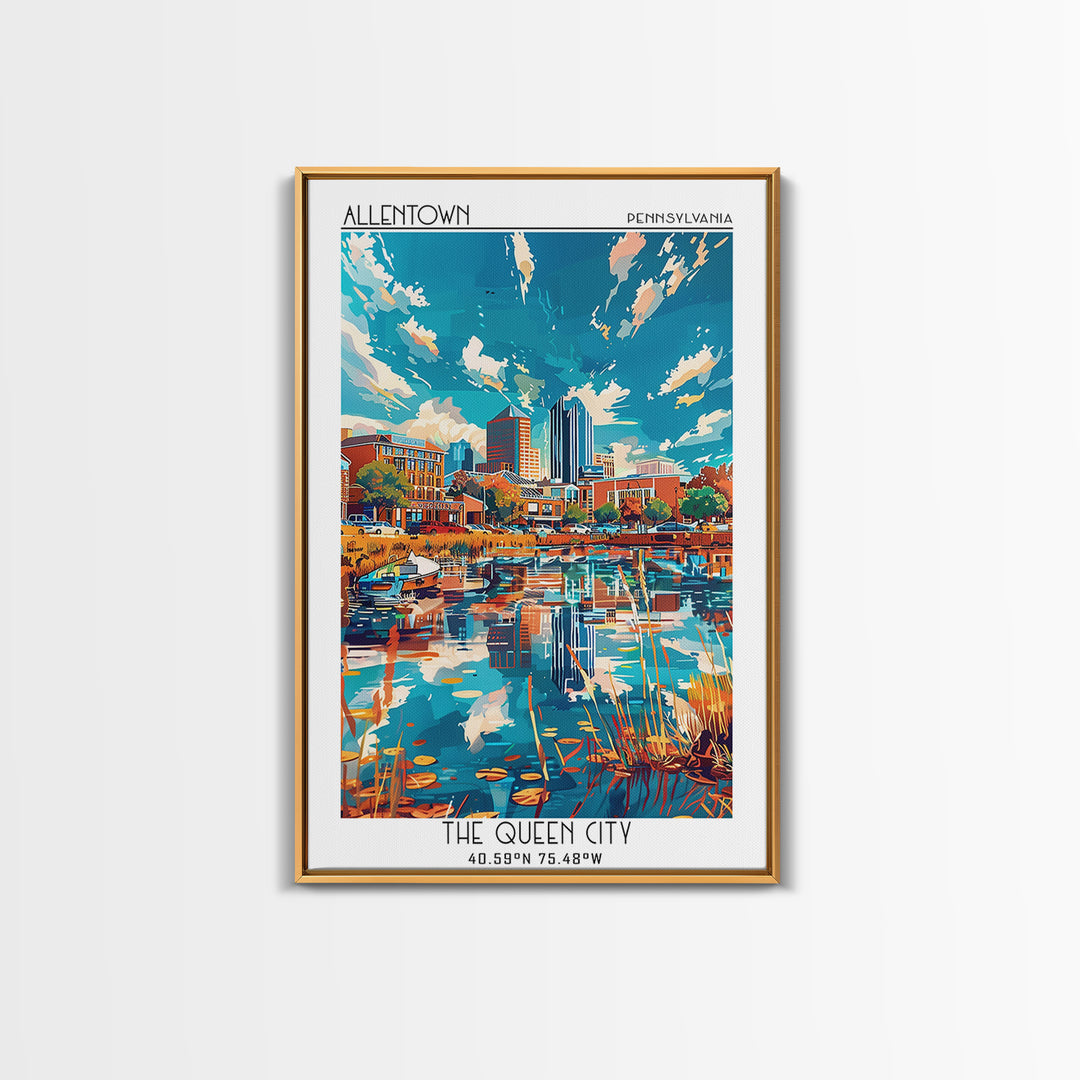 Allen Travel Poster, Canvas Print, Retro Wall Art, Travel Print, Travel Wall Decor, Retro Travel Poster, Colorful Wall Art, Wall Art