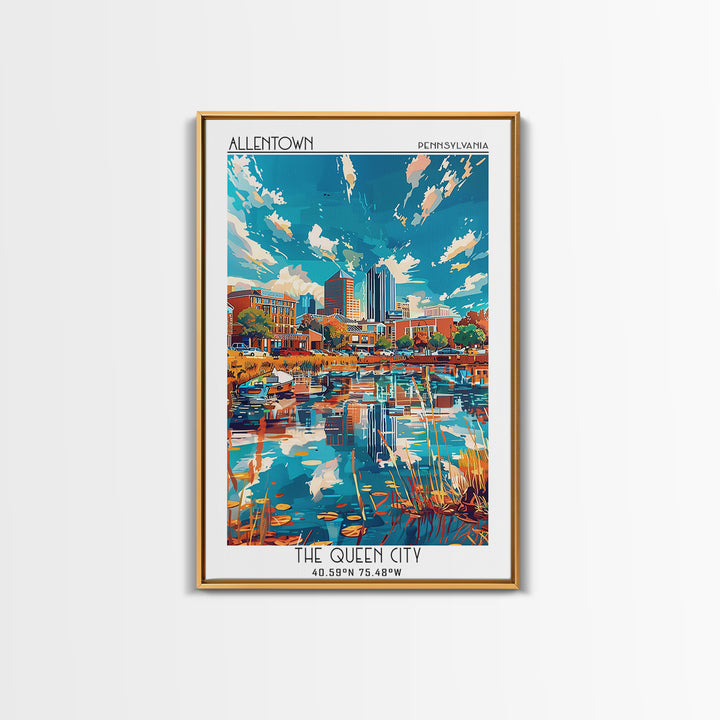 Allen Travel Poster, Canvas Print, Retro Wall Art, Travel Print, Travel Wall Decor, Retro Travel Poster, Colorful Wall Art, Wall Art