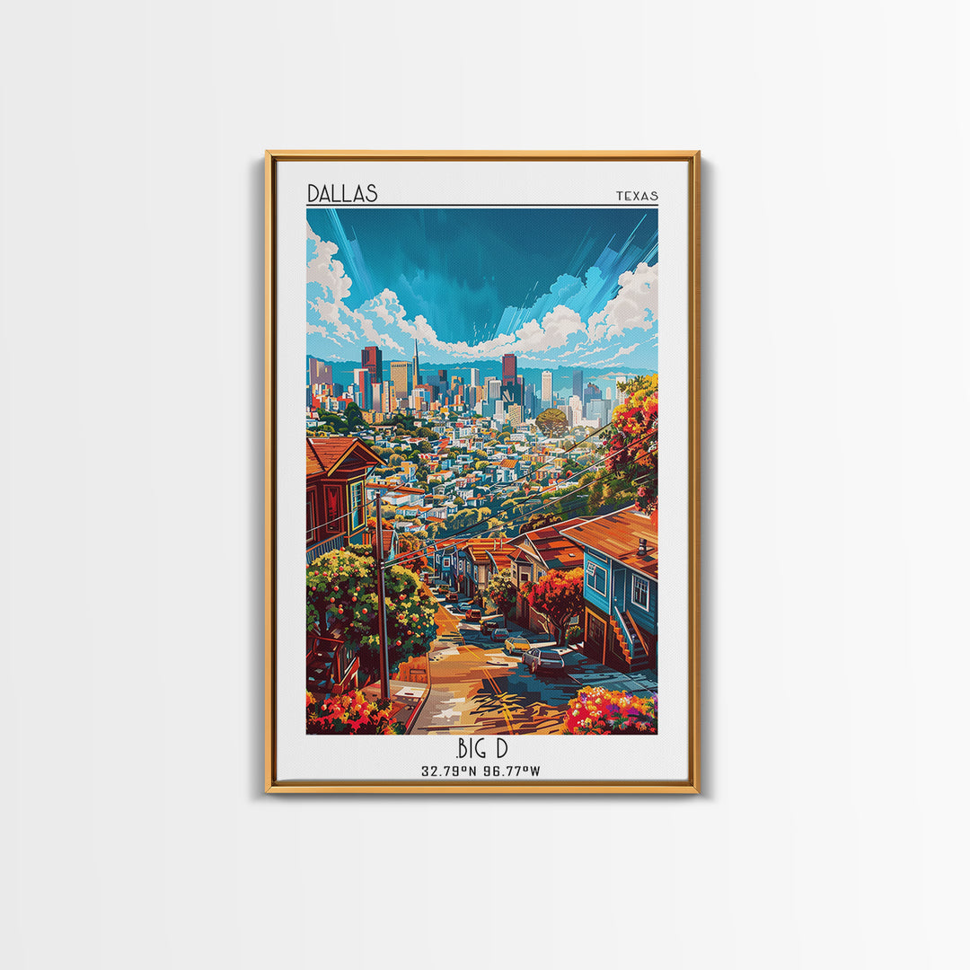 Daly City Travel Poster, Canvas Print, Travel Wall Art, City Wall Art, Landscape Art, Home Decor, Wanderlust Gift, Home Office Decor