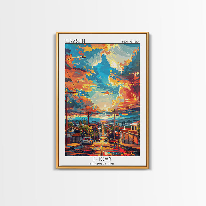 El Monte Travel Poster, Canvas Print, Retro Travel Poster, City Wall Art, City Art Print, Wanderlust Gift, Landscape Art, Home Decor