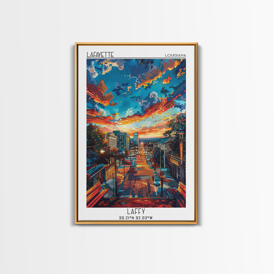 Lafayette Travel Poster, Canvas Print, City Travel Poster, Travel Wall Art, Vintage Travel, Art Print, Vintage Poster, Travel Prints