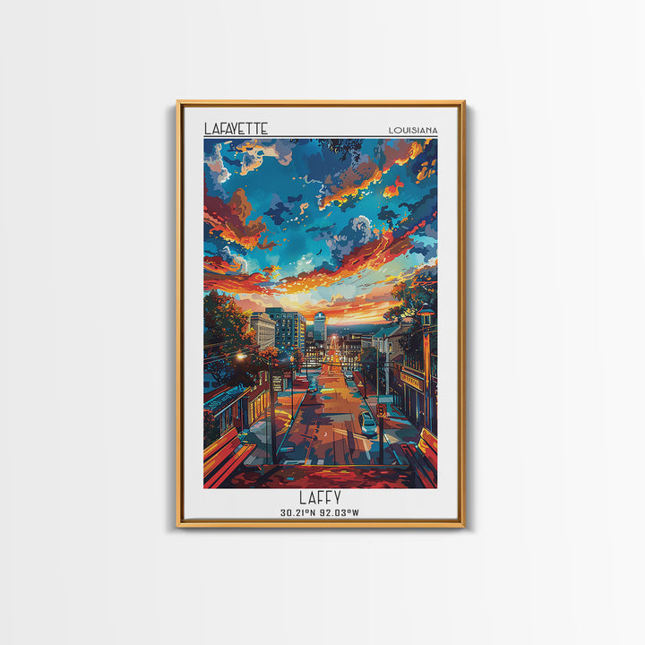 Lafayette Travel Poster, Canvas Print, City Travel Poster, Travel Wall Art, Vintage Travel, Art Print, Vintage Poster, Travel Prints