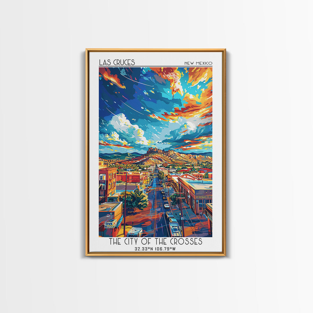 Las Cruces Travel Poster, Canvas Print, Poster Print, Travel Wall Art, City Wall Art, Fine Art Print, City Art Print, Vintage Poster