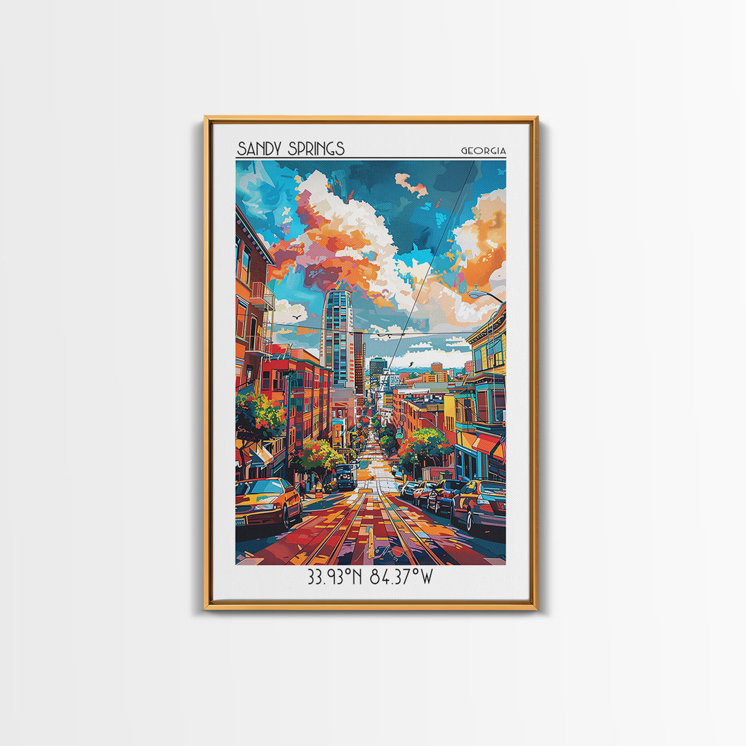 San Mateo Travel Poster, Framed Canvas Print, Vintage Travel Print, City Wall Art, Minimalist Poster, Poster Print, Travel Art Print