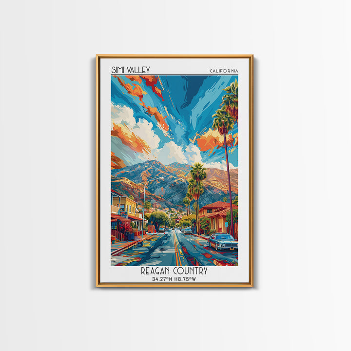 Simi Valley Travel Poster, Canvas Print, Retro Wall Art, Travel Print, Vintage Travel Print, Vintage City Poster, Retro Travel Print