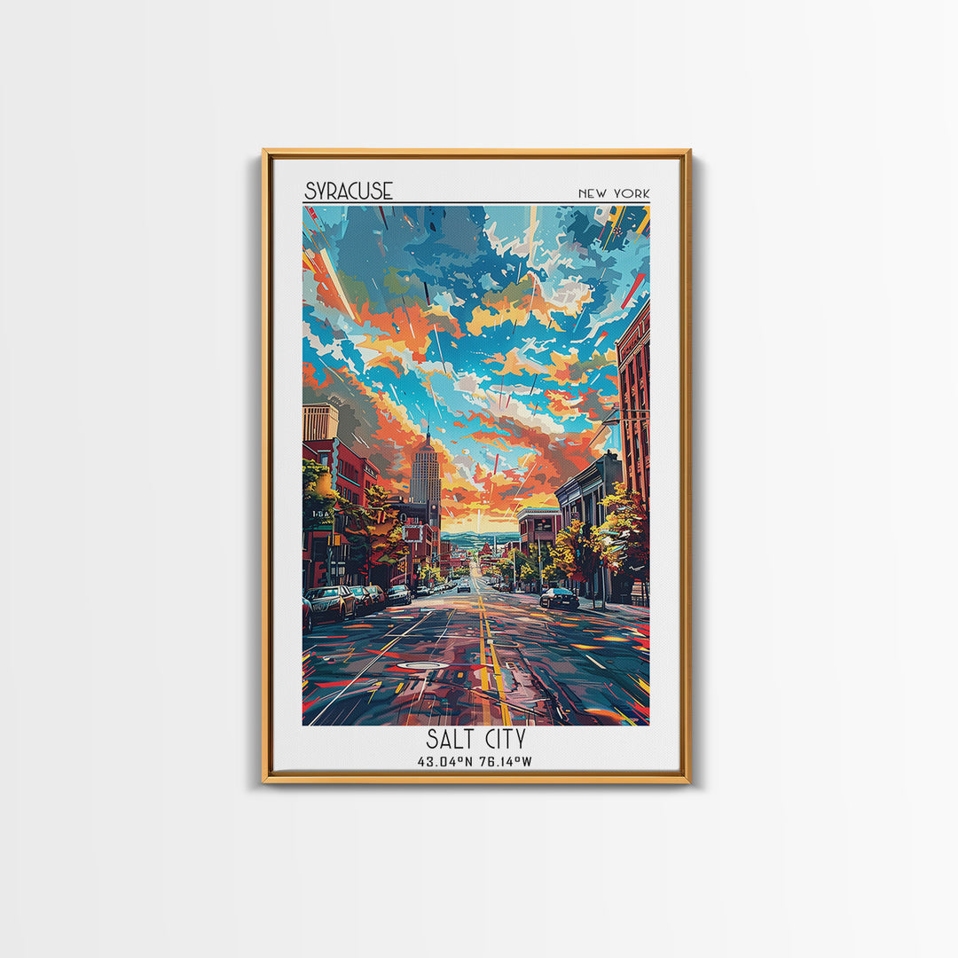Syracuse Travel Poster, Canvas Print, City Travel Poster, Vintage City Poster, Vintage Travel Print, Poster Print, City Illustration