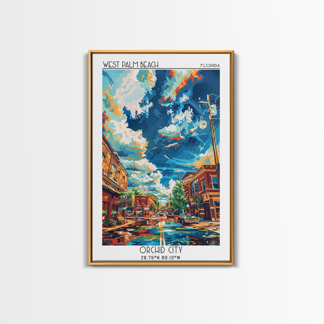 Westminster Travel Poster, Framed Canvas Print, City Travel Poster, Travel Wall Art, Retro Travel Print, Travel Art Print, Art Print